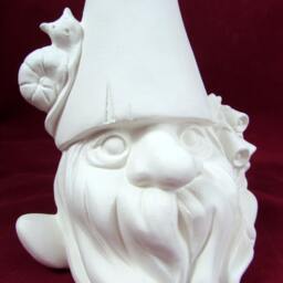 Ready To Paint Small Nature Garden Gnome With Snail & Blue Bells - 9.5 Inches, Lawn Or Garden Gnome, Outdoor Indoor - thumbnail 2