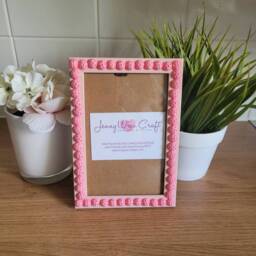 Pink Acrylic Dome Shaped Cabochon Photo Frame 4 X 6 Inches - thumbnail 3