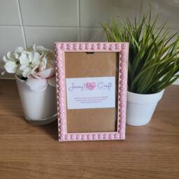 Pink Acrylic Dome Shaped Cabochon Photo Frame 4 X 6 Inches - thumbnail 2