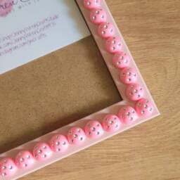 Pink Acrylic Dome Shaped Cabochon Photo Frame 4 X 6 Inches - thumbnail 4