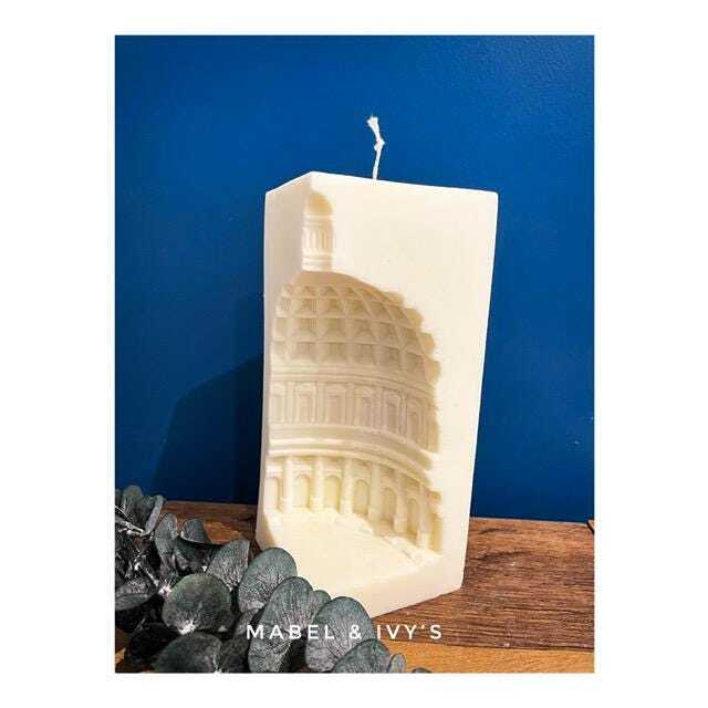Pantheon Rome Soy Wax Candle Greek Roman Sculpture Home Decor - image 1
