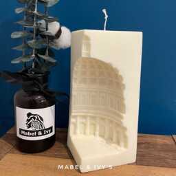 Pantheon Rome Soy Wax Candle Greek Roman Sculpture Home Decor - thumbnail 2