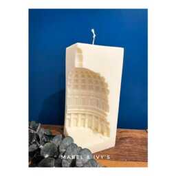 Pantheon Rome Soy Wax Candle Greek Roman Sculpture Home Decor - thumbnail 1