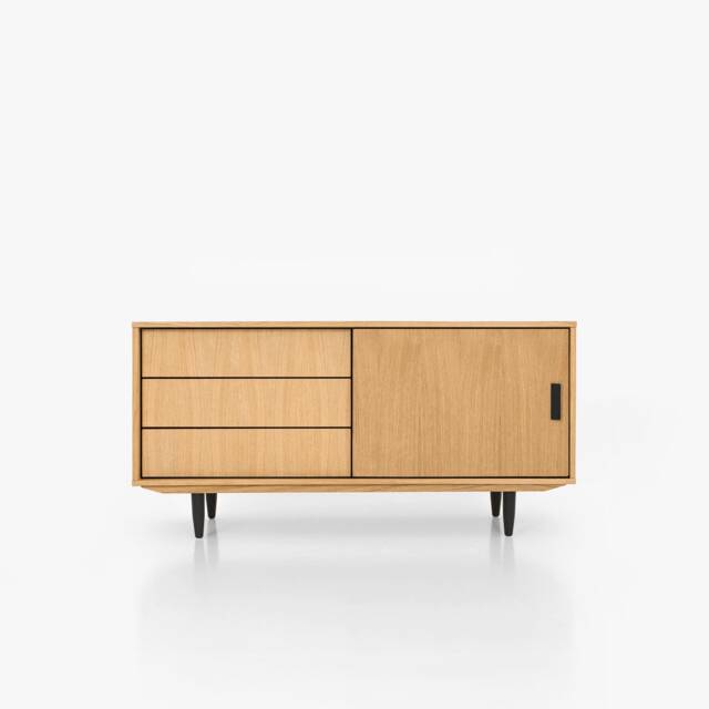 Mid-Century Sideboard, Dresser, Commode, Credenza Made Of Oak Vaneer - Livlo D-S11 - image 1