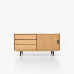 Mid-Century Sideboard, Dresser, Commode, Credenza Made Of Oak Vaneer - Livlo D-S11 - thumbnail 1