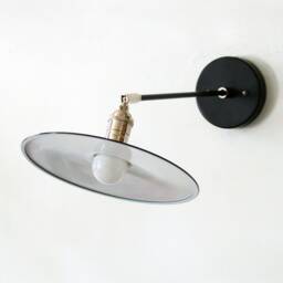 Nickel & Black Industrial Adjustable Wall Fixture Light Utility Lamp Long Arm Articulated Sconce Lighting Kitchen - thumbnail 2