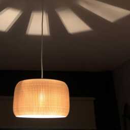 Lisboa Hanging Lamp Shade - Modern Pendant Light With Fluted Design Minimalist Ceiling Sustainable Lighting - thumbnail 3