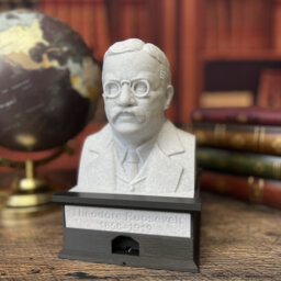 Theodore Roosevelt Talking Bust - Press The Button For A Fun Quote Or Fact Collectible Toy Figurine Novelty Gift Video in Description - thumbnail 1
