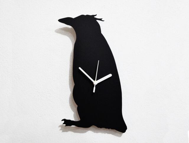Royal Penguin Silhouette - Wall Clock - image 1