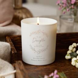 Personalized Daughter Wedding Gift Candle - Engraved Scented - thumbnail 1