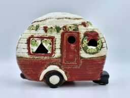 Festive Caravan Ceramic Tea Light Holder - thumbnail 1