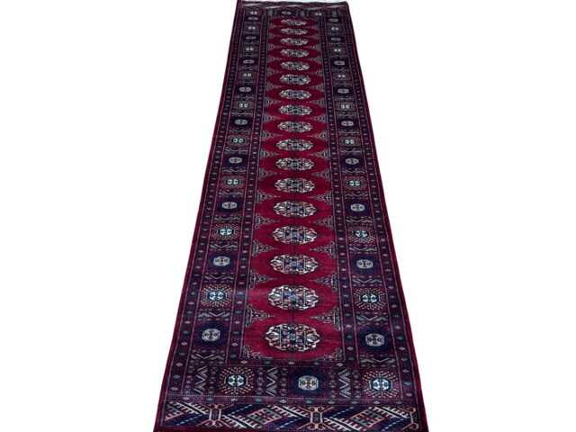 2.6x9 Red Color Bokhara Rug - Runner Hallway Luxury Bukhara Fine Quality Woolen Afghan - image 1