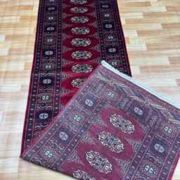 2.6x9 Red Color Bokhara Rug - Runner Hallway Luxury Bukhara Fine Quality Woolen Afghan - thumbnail 4