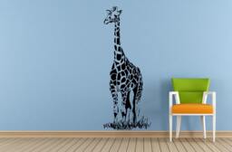 Long Neck Animal Giraffe Safari Savannah Africa Jungle Wall Decal Vinyl Sticker Mural Room Decor L1540 - thumbnail 1