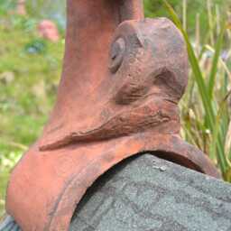 Hawk Bird Roof Finial Half Round Ridge Tile - thumbnail 4