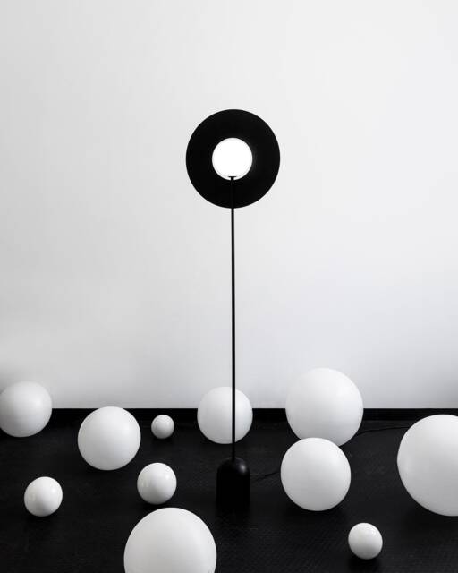 Floor Lamp in Modern Style - Standing Perfect For Living Room Decor Saturn Inspired Sculptural Floor - image 1