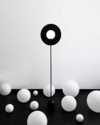Floor Lamp in Modern Style - Standing Perfect For Living Room Decor Saturn Inspired Sculptural Floor