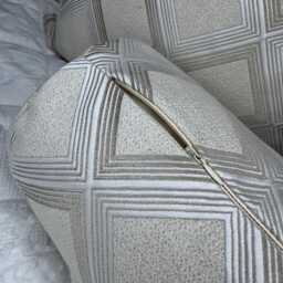 "Geometric Cushion For Bed, Decorative Champagne Pillow 16"" X 6" - thumbnail 2