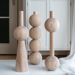 Handmade Wooden Table Legs Set Of 4 Unfinished Baltic Birch, Ash, Oak - thumbnail 2