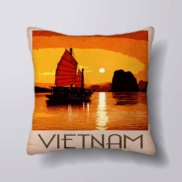 Vietnam Travel - Customizeable Personlized -Cushion Cover Case Or Stuffed With Insert