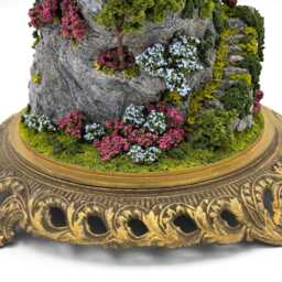 Handmade Miniature Scene in Glass Cloche With Vintage Metal Base - thumbnail 4