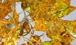 Yellow Floral Pendant Light Handmade Resin Flower Ceiling Lamp - thumbnail 3