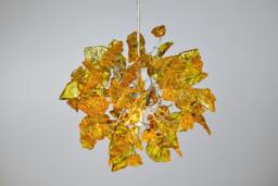 Yellow Floral Pendant Light Handmade Resin Flower Ceiling Lamp - thumbnail 1