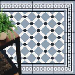 Ethnic Vinyl Floor Mat Moroccan Tile PVC Rug - thumbnail 4