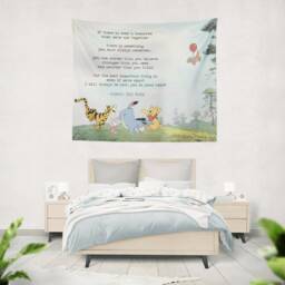 Winnie The Pooh Quote Tapestry, Nursery Decor - 60x51 - thumbnail 3