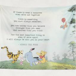 Winnie The Pooh Quote Tapestry, Nursery Decor - 60x51 - thumbnail 2