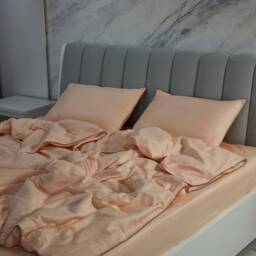 Peach Sateen Duvet Cover 100% Cotton, Oeko-Tex Certified - thumbnail 3