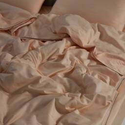 Peach Sateen Duvet Cover 100% Cotton, Oeko-Tex Certified - thumbnail 4