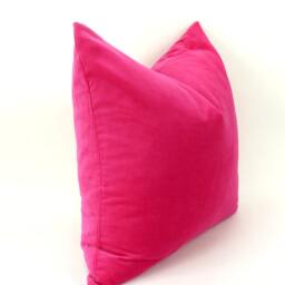 Cerise Pink Velvet Pillow Case // Hot Cushion Cover Bright - thumbnail 2