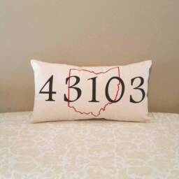 Personalized Zip Code Pillow Rustic New Home Gift - thumbnail 2
