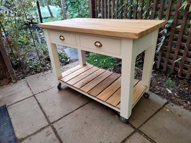 Handmade Oak Butchers Block Kitchen Island Slats - image 1