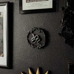 Ornate Snake Gap Filler For Goth Gallery Walls/Handmade Gothic Wall Decor Witchy Dark Academia Gift Alternative Mini Sculpture - thumbnail 4