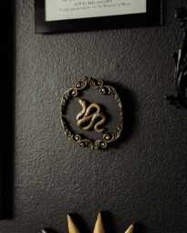 Ornate Snake Gap Filler For Goth Gallery Walls/Handmade Gothic Wall Decor Witchy Dark Academia Gift Alternative Mini Sculpture - thumbnail 1
