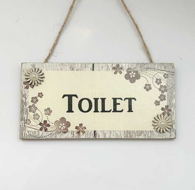 Cute Toilet Hanging Door Plaque - image 1