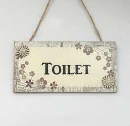 Cute Toilet Hanging Door Plaque - thumbnail 1