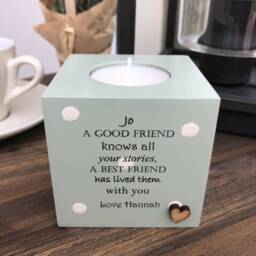 Shabby Personalised Chic Special Best Friend Candle Gift Birthday Present Any Name You Would Like - thumbnail 2