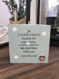 Shabby Personalised Chic Special Best Friend Candle Gift Birthday Present Any Name You Would Like - thumbnail 1