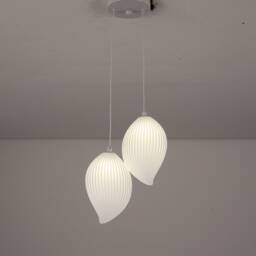 Modern Wavy Pendant Lampshade Elegant Chandelier, 3D Printed Hanging Lamp For Dining Room - thumbnail 4