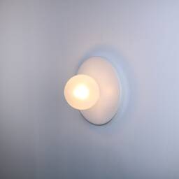 White Disc Wall Lighting - Sconce Globe Lamp Vanity Light Fixture, Sconce, Lamp, , Small - thumbnail 2