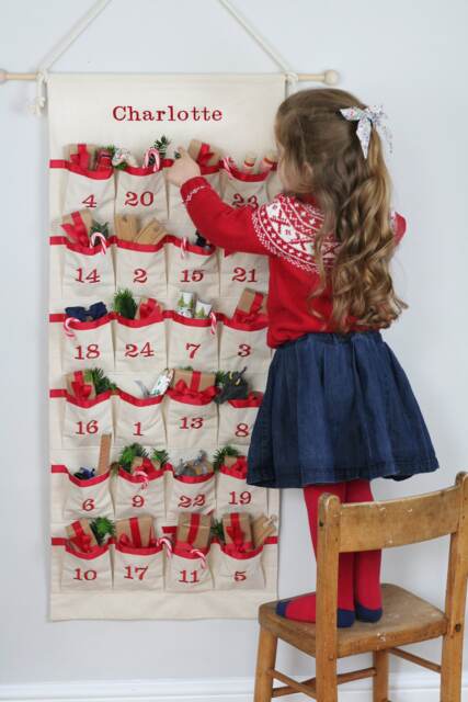 Advent Calendar - Christmas Countdown With Pockets Fabric - image 1