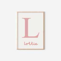 Set Of 3 Floral Personalised Sister Sibling Wall Prints For Bedroom Or Nursery - thumbnail 3