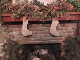 Small Rustic Burlap Country Christmas Stocking Plain Natural Jude About 4x8x11
