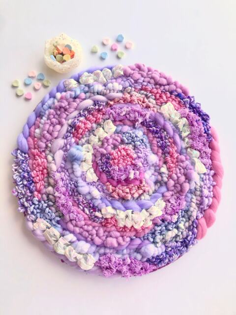 Big Love 16-Inch Round Woven Wall Hanging - image 1