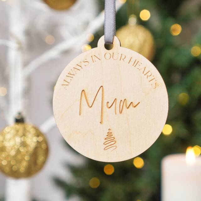 Personalised Christmas Ornament Memorial Bauble Remembrance in Memory Tree Decoration Dad Mum Sympathy Gift - image 1