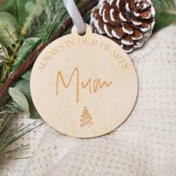 Personalised Christmas Ornament Memorial Bauble Remembrance in Memory Tree Decoration Dad Mum Sympathy Gift - thumbnail 3