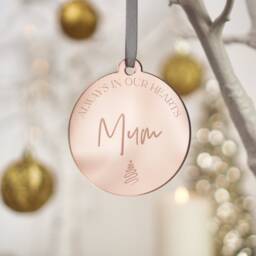 Personalised Christmas Ornament Memorial Bauble Remembrance in Memory Tree Decoration Dad Mum Sympathy Gift - thumbnail 2